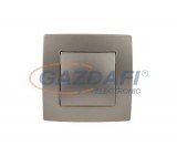 ELMARK "City" süllyesztett keresztkapcsoló, metál pezsg