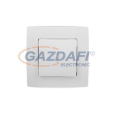 ELMARK "City" süllyesztett nyomókapcsoló lámpajellel, metál fehér