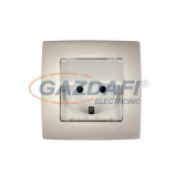 ELMARK "City" süllyesztett, vízálló dugalj, metál pezsg, IP44