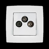 ELMARK CITY TV ÉS SAT CSATLAKOZÓ FEHÉR METÁL