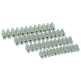 ELMARK csavaros vezetékösszeköt, 12 tagú, 10A, 6mm2, fehér