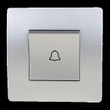 ELMARK EL BASIC TG112 DOORBELL SWITCH SILVER GREY-OLD