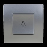 ELMARK EL BASIC TG112A PUSH BUTTON SWITCH SILVER GREY-OLD