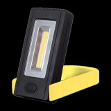 ELMARK ELEMES LED KÉZI LÁMPA MÁGNESSEL ÉS RÖGZÍTŐ CLIPPEL SÁRGA 3W COB