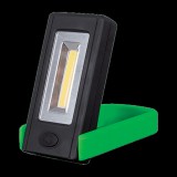 ELMARK ELEMES LED KÉZI LÁMPA MÁGNESSEL ÉS RÖGZÍTŐ CLIPPEL ZÖLD 3W COB
