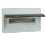 ELMARK falon kívüli manyag elosztódoboz, 8 modul, 1 sor, 190x205x75mm, IP40, fehér