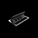ELMARK FLIP UP PUSH 3xSHUKO SOCKET+1xUSB A/C 20W, BL/INOX