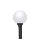 ELMARK GLOBE 400 POST LIGHT E27 BLACK