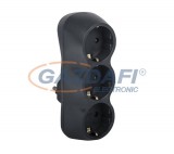 ELMARK hálózati 3-as elosztó, grafit, 16A, 3500W