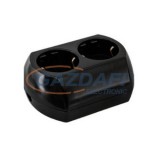 ELMARK kettes elosztó, vezeték nélkül, fekete, 16A