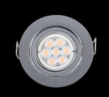 ELMARK LEDES FÉM KEREK SPOTVILÁGÍTÁS NAGY TELJESÍTMÉNYŰ 6W 4000-4300K SZATÉN NIKKEL