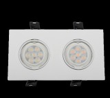 ELMARK LEDES MŰANYAG TÉGLALAP ALAKÚ SPOTVILÁGÍTÁS NAGY TELJESÍTMÉNYŰ 2X6W 4000-4300K S FEHÉR