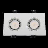 ELMARK LEDES MŰANYAG TÉGLALAP ALAKÚ SPOTVILÁGÍTÁS PAR 16 2X5.5W 2700-3000K S FEHÉR