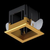 ELMARK MODENA 1 MODULE RECESSED BOX WITH FRAME BRASS