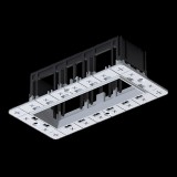 ELMARK MODENA 3 MODULE RECESSED BOX WITHOUT FRAME