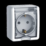 ELMARK NÉMET TÍPUSÚ DUGALJ FELÜLETRE IP44 FEHÉR