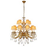 ELMARK RALPH csillár 15xE14 sárgaréz/kristály