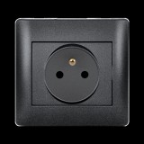 ELMARK RHYME FRENCH TYPE SOCKET GRAPHITE METALLIC