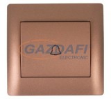 ELMARK "Rhyme" süllyesztett csengnyomó, metál kávé