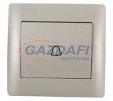 ELMARK "Rhyme" süllyesztett csengnyomó, metál pezsg