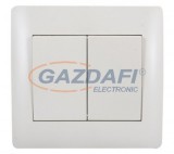 ELMARK "Rhyme" süllyesztett dupla váltókapcsoló, metál fehér