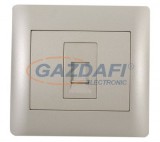 ELMARK "Rhyme" süllyesztett telefon csatlakozóaljzat RJ11, metál pezsg