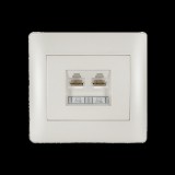 ELMARK RHYME SZÁMÍTÓGÉP HÁLÓZATI ALJZAT (DUPLA) FEHÉR METÁL