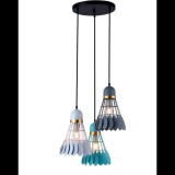 ELMARK SHUTTLE függeszték 3xE27 fehér,szürke, zöld