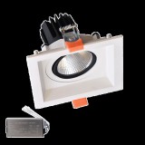 ELMARK SQUARE LED SPOT LIGHT 30W 230V 3000K WH+EMERGENCY KIT