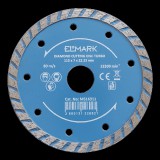 ELMARK TURBO GYÉMÁNT VÁGÓKORONG, TÉGLA, KŐ ÉS BETON 115x22.2mm