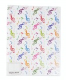 Előadó mappa színes violinkulcsos, fehér