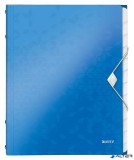 Előrendező, A4, 12 részes, műanyag, LEITZ 'Wow', kék