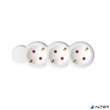 Elosztósor, 3 csatlakozóaljzat, 3 m kábelhosszúság, HOME, fehér