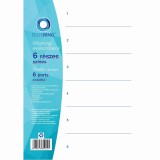 Elválasztólap, színes műanyag 6 részes Bluering®