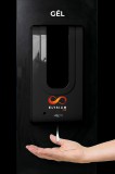 Elysium Aid Pte. Ltd. Elysium Pro professzionális, érintésmentes, 1200 ml-es adagoló - Gél - Fekete állvánnyal - Fekete