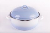 EMA-LION Bonyhádi Zománcáru Bonyhádi zománcozott lábas + fedő kék árnyalt 20 cm