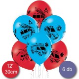 Emergency járműves party lufi 6db