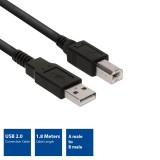 Eminent USB 2.0 connection cable A male - USB B male 1,8m Black EC2402