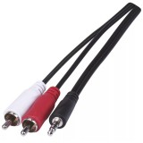 Emos 2333153030 audio kábel 3 M 2 x RCA 3.5mm Fekete