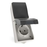 EMOS A1396.4 Aljzat és váltókapcsoló IP44 SCHUKO