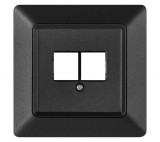 Emos Adat-Csatlakozó Aljzat Burkolat 2Xrj45, Antracit