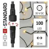EMOS D1AW02 Standard LED sorolható karácsonyi füzér, 5 m, kültéri és beltéri, meleg fehér, időzítő, 0,9 W, 230 V AC, IP44