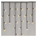 EMOS D1CW01 Standard LED sorolható karácsonyi füzér – jégcsapok, 2,5 m, kültéri, meleg fehér, időzítő, 1,2 W, 230 V AC, IP44