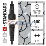 EMOS D1EC01 Standard LED sorolható karácsonyi füzér – fényfüggöny, 1x2 m, kültéri, hideg fehér, időzítő, 1,2 W, 230 V AC, IP44