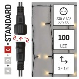 EMOS D1EW01 Standard LED sorolható karácsonyi füzér – fényfüggöny, 1x2 m, kültéri, meleg fehér, időzítő, 1,2 W, 230 V AC, IP44