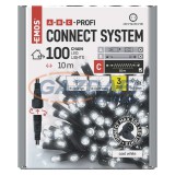 EMOS D2AC03 Profi LED sorolható füzér, villogó, 10 m, kültéri és beltéri, hideg fehér, időzítő, 1,2 W, 230 V AC, IP44