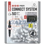 EMOS D2CC02 Profi LED sorolható füzér, fehér – jégcsapok, 3 m, kültéri, hideg fehér, időzítő, 0,9 W, 230 V AC, IP44