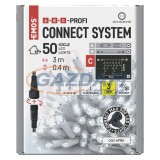 EMOS D2CC04 Profi LED sorolható füzér, villogó, fehér – jégcsapok, 3 m, kültéri, hideg fehér, időzítő, 0,9 W, 230 V AC, IP44