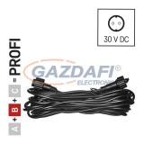 EMOS D2ZB01 Hosszabbító kábel sorolható Profi fényfüzérekhez, fekete, 10 m, kültéri és beltéri, 30 V DC, IP44
