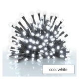 EMOS D4FC01 LED karácsonyi fényfüzér, 2,8 m, 3x AA, kültéri és beltéri, hideg fehér, időzítővel 40LED